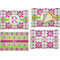Suzani Floral Set of Rectangular Appetizer / Dessert Plates