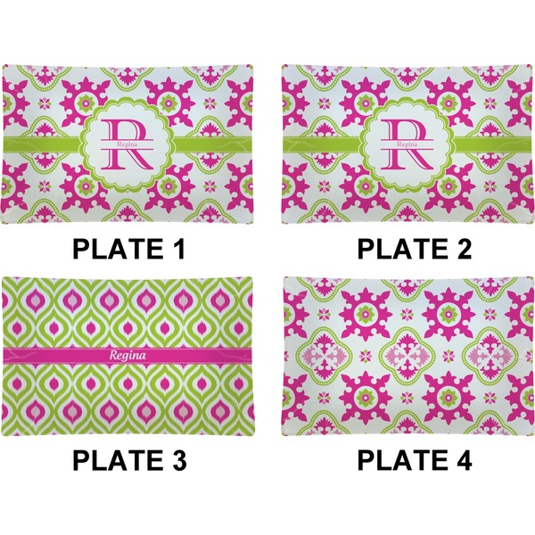 Suzani Floral Set of Rectangular Dinner Plates (Approval)