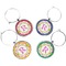 Suzani Floral Wine Charms (Set of 4) (Personalized)