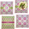 Suzani Floral Set of Square Dinner Plates