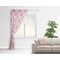 Suzani Floral Sheer Curtain With Window and Rod - in Room Matching Pillow