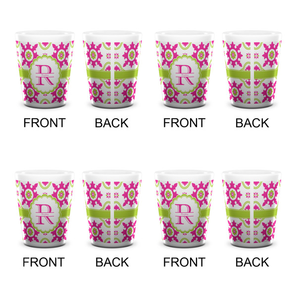 Suzani Floral Shot Glass - White - Set of 4 - APPROVAL