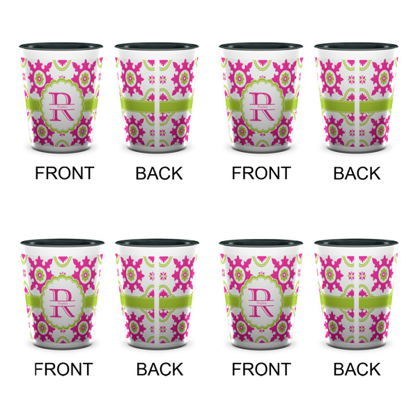 Suzani Floral Shot Glassess - Two Tone - Set of 4 - APPROVAL