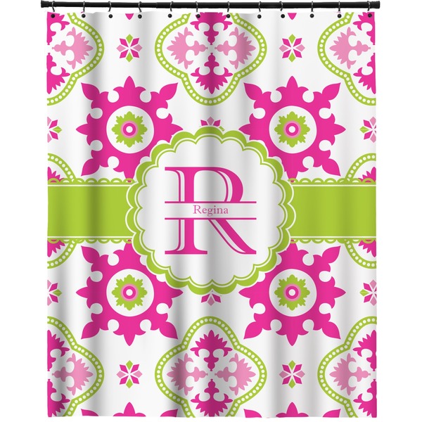 Custom Suzani Floral Extra Long Shower Curtain - 70"x84" (Personalized)