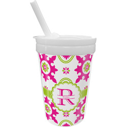 Suzani Floral Sippy Cup with Straw (Personalized)