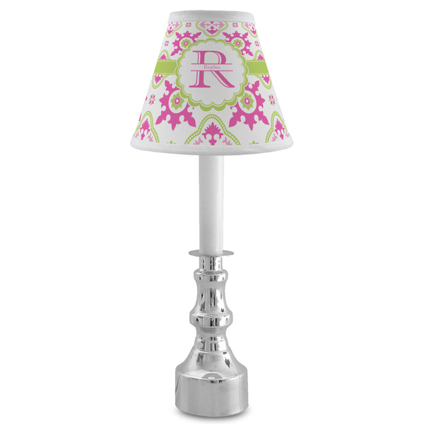 Suzani Floral Small Chandelier Lamp - LIFESTYLE (on candle stick)
