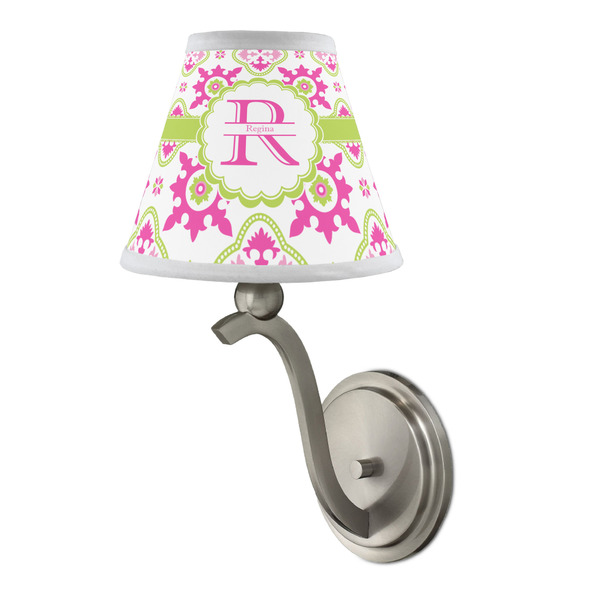 Suzani Floral Small Chandelier Lamp - LIFESTYLE (on wall lamp)