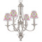 Suzani Floral Small Chandelier Shade - LIFESTYLE (on chandelier)
