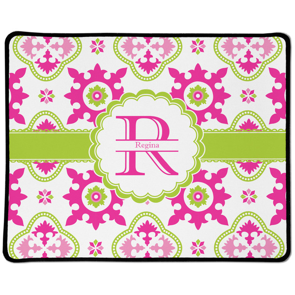 Custom Suzani Floral Large Gaming Mouse Pad - 12.5" x 10" (Personalized)