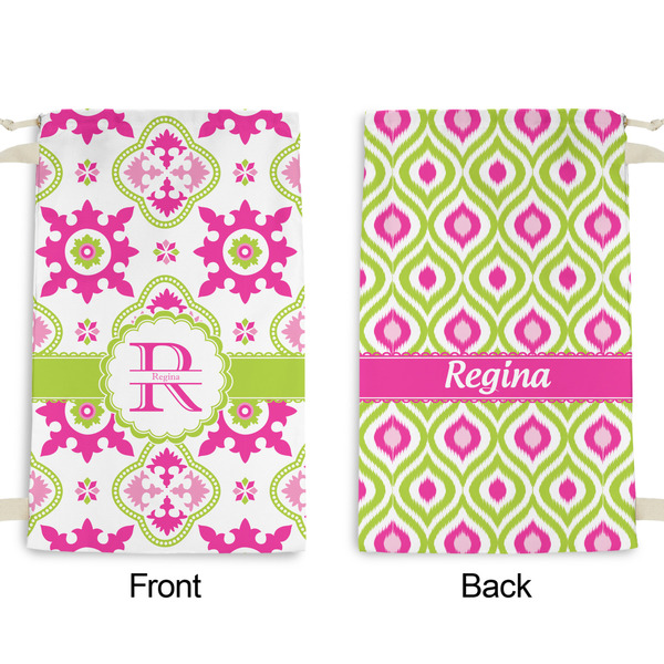 Suzani Floral Small Laundry Bag - Front & Back View