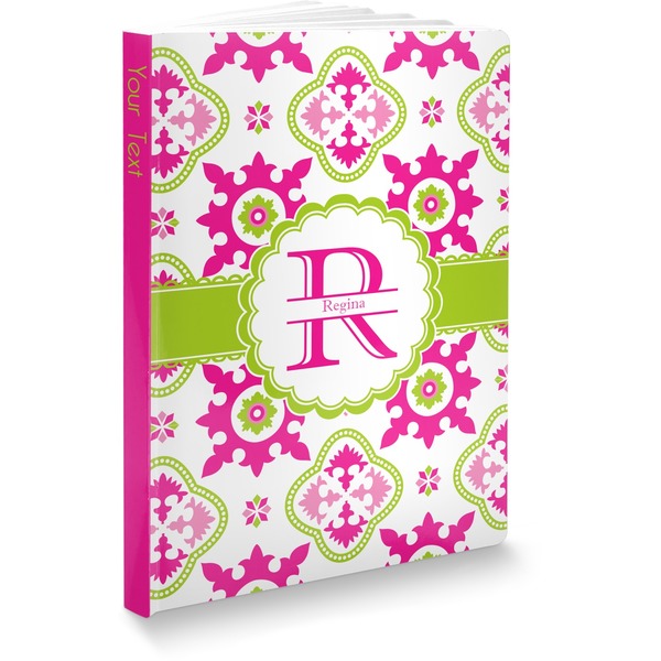 Custom Suzani Floral Softbound Notebook - 7.25" x 10" (Personalized)