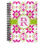 Suzani Floral Spiral Notebook - 7x10 w/ Name and Initial