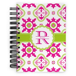 Suzani Floral Spiral Notebook - 5x7 w/ Name and Initial