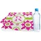 Suzani Floral Sports Towel Folded with Water Bottle