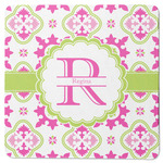 Suzani Floral Square Rubber Backed Coaster (Personalized)