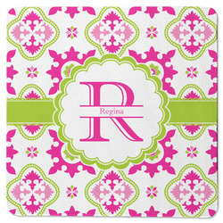 Suzani Floral Square Rubber Backed Coaster (Personalized)