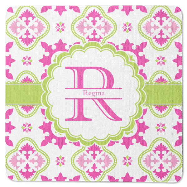 Custom Suzani Floral Square Rubber Backed Coaster (Personalized)