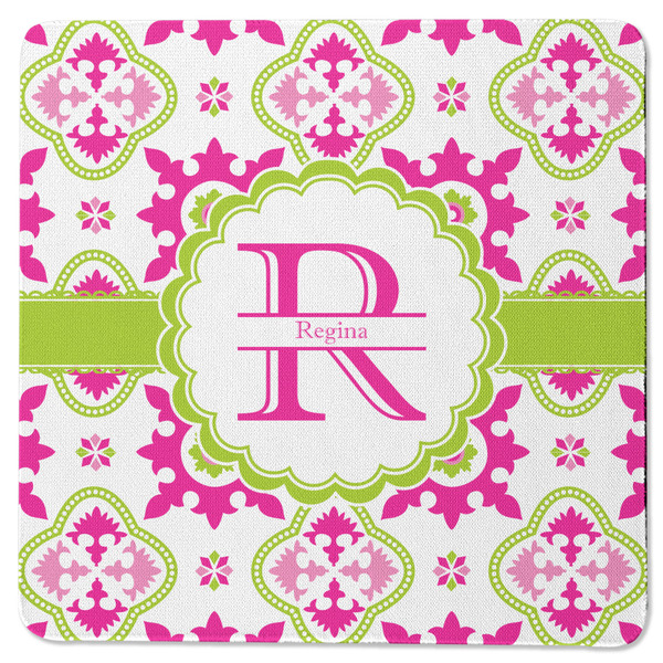 Custom Suzani Floral Square Rubber Backed Coaster (Personalized)