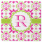 Suzani Floral Square Rubber Backed Coaster (Personalized)