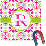 Suzani Floral Square Fridge Magnet (Personalized)