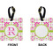 Suzani Floral Square Luggage Tag (Front + Back)