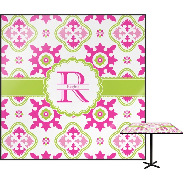 Custom Suzani Floral Square Table Top - 30" (Personalized)