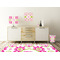 Suzani Floral Square Wall Decal Wooden Desk