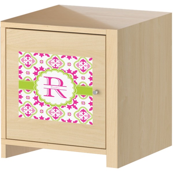 Suzani Floral Square Wall Decal on Wooden Cabinet