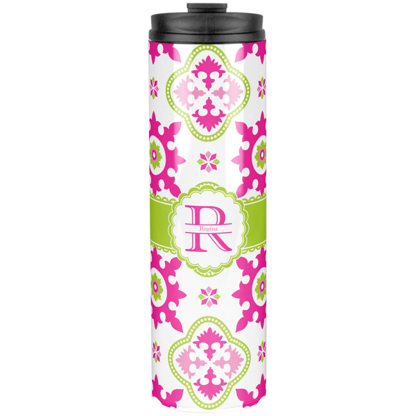 Custom Suzani Floral Stainless Steel Skinny Tumbler - 20 oz (Personalized)