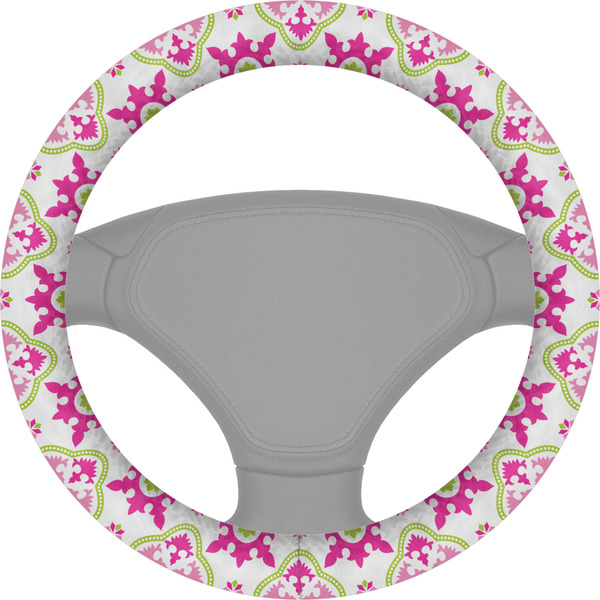 Custom Suzani Floral Steering Wheel Cover
