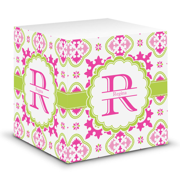 Custom Suzani Floral Sticky Note Cube (Personalized)