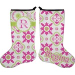 Suzani Floral Holiday Stocking - Double-Sided - Neoprene (Personalized)