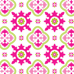 Suzani Floral Fabric by the Yard - Spun Polyester Poplin