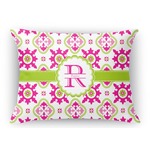Suzani Floral Rectangular Throw Pillow Case (Personalized)