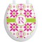 Suzani Floral Toilet Seat Decal - Round (Personalized)