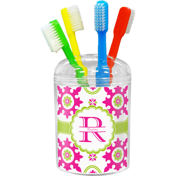 Custom Suzani Floral Toothbrush Holder (Personalized)