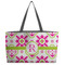Suzani Floral Tote w/Black Handles - Front View