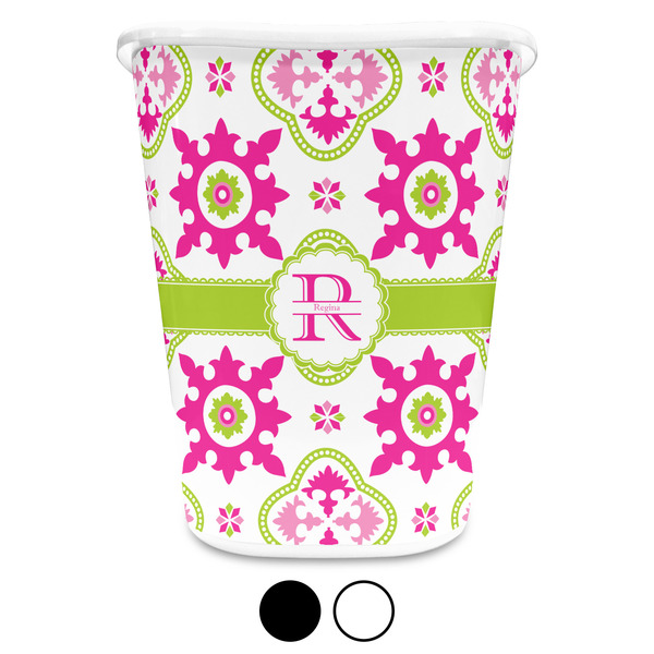 Suzani Floral Custom Waste Basket