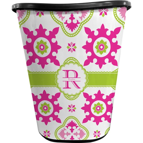 Suzani Floral Custom Waste Basket