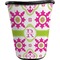 Suzani Floral Waste Basket - Single Sided (Black) (Personalized)