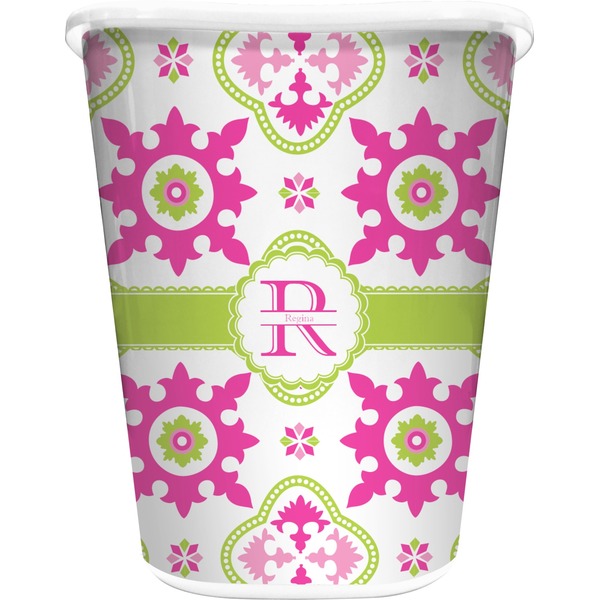 Custom Suzani Floral Waste Basket (Personalized)