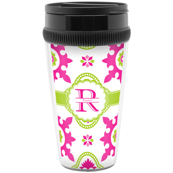 Custom Suzani Floral Acrylic Travel Mug without Handle (Personalized)