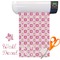 Pink & Green Suzani Floral Vinyl Sheet (Re-position-able)