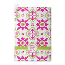Suzani Floral Waffle Weave Golf Towel (Personalized)
