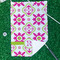 Suzani Floral Waffle Weave Golf Towel - In Context