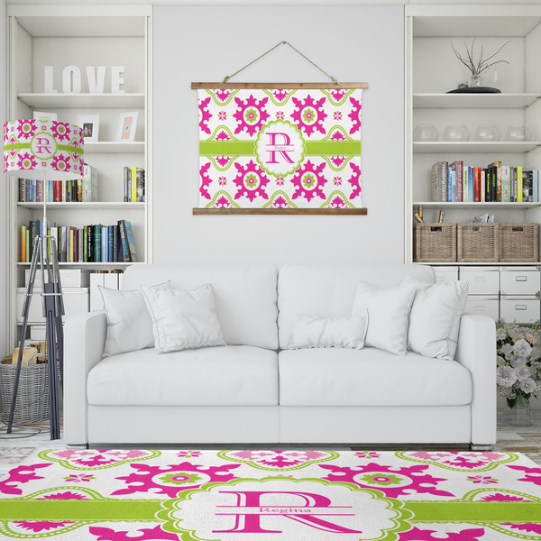 Suzani Floral Wall Hanging Tapestry - IN CONTEXT