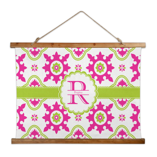 Custom Suzani Floral Wall Hanging Tapestry - Wide (Personalized)