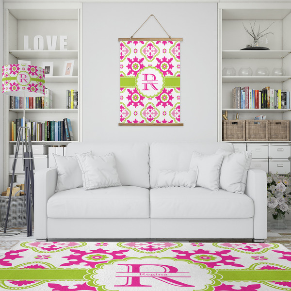 Suzani Floral Wall Hanging Tapestry - Portrait - IN CONTEXT