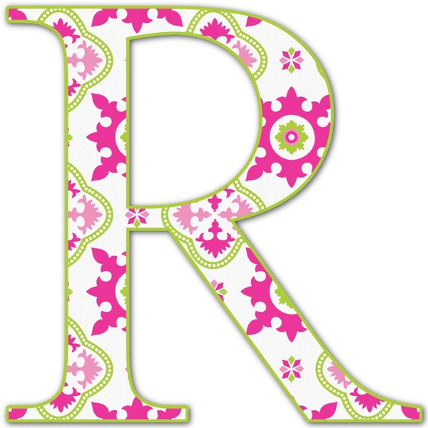 Custom Suzani Floral Letter Decal - Custom Sizes (Personalized)