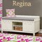 Suzani Floral Wall Name Decal Above Storage bench
